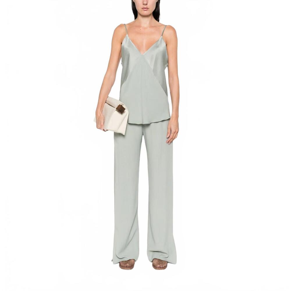 NEW FORTE FORTE shiny anvers satin top in lichene